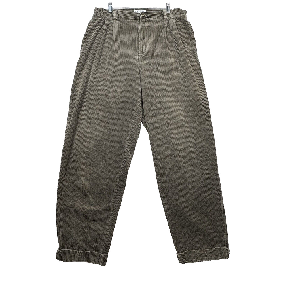 Vtg Corduroy Pants Mens Size 36x32 Skater Grunge 90's Moss Green Cherokee Cotton